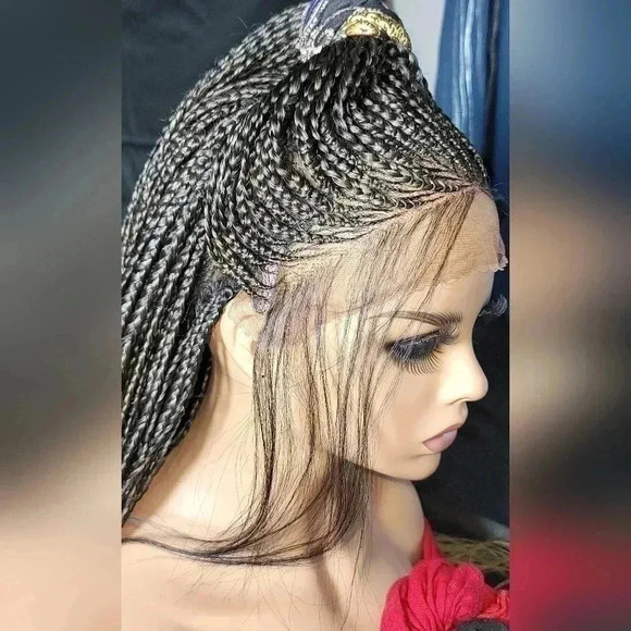 .Beautiful Braided lace wig, short wig ombre wigs, afro wig, 100% handmade NWT - Picture 16 of 16